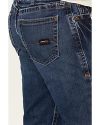 Ariat Men's FR M7 Flint Medium Wash Duratretch Basic Slim Straight Work Jeans