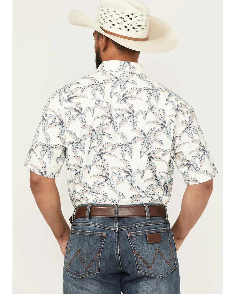 Ariat Men's VentTEK Outbound Palm Tree Print Short Sleeve Button-Down Western Shirt