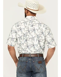 Ariat Men's VentTEK Outbound Palm Tree Print Short Sleeve Button-Down Western Shirt