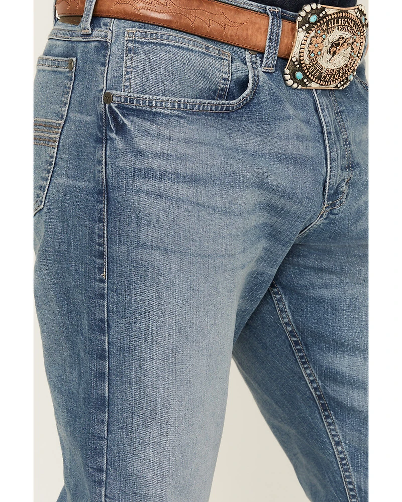 Wrangler 20X Men's 42MWX Sedgefield Light Wash Vintage Bootcut Stretch Denim Jeans