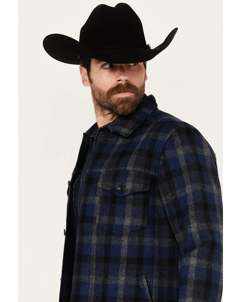 Pendleton Men's Lawson Plaid Print Long Sleeve Button-Down Shirt Jacket