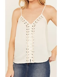 Shyanne Women's Embellished Crinkle Cami Tank
