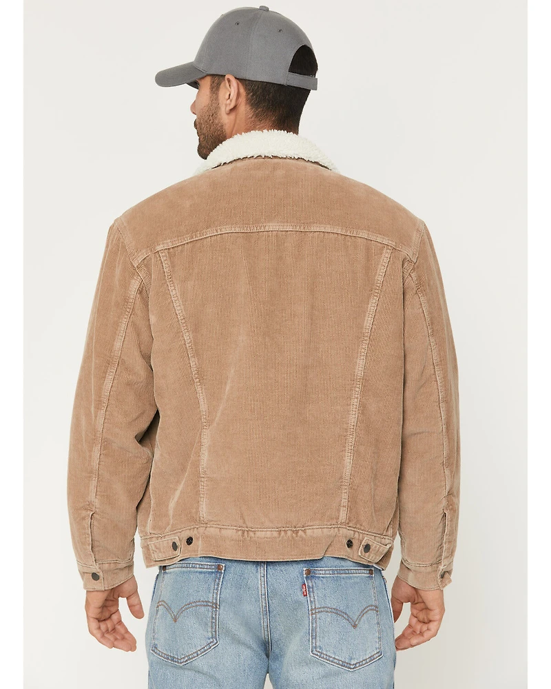 Levi's Men's Corduroy Sherpa Lined Snap Trucker Jacket
