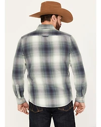 Pendleton Men's Beach Shack Plaid Print Long Sleeve Button Down Western Shirt
