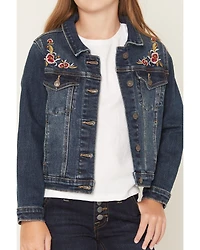 Shyanne Girls' Scout Floral Embroidered Denim Jacket