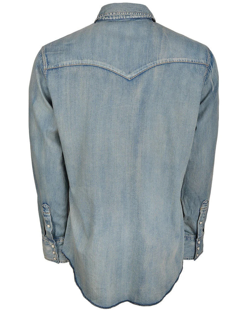 STS Ranchwear Men's Mcrea Denim Washed Long Sleeve Western Shirt
