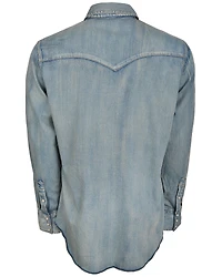 STS Ranchwear Men's Mcrea Denim Washed Long Sleeve Western Shirt