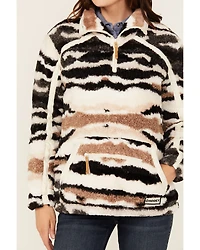 Hooey Women's Striped Fleece 1/2 Zip Pullover
