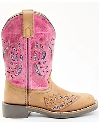 Shyanne Girls' Chloe Glitter Western Boots - Square Toe