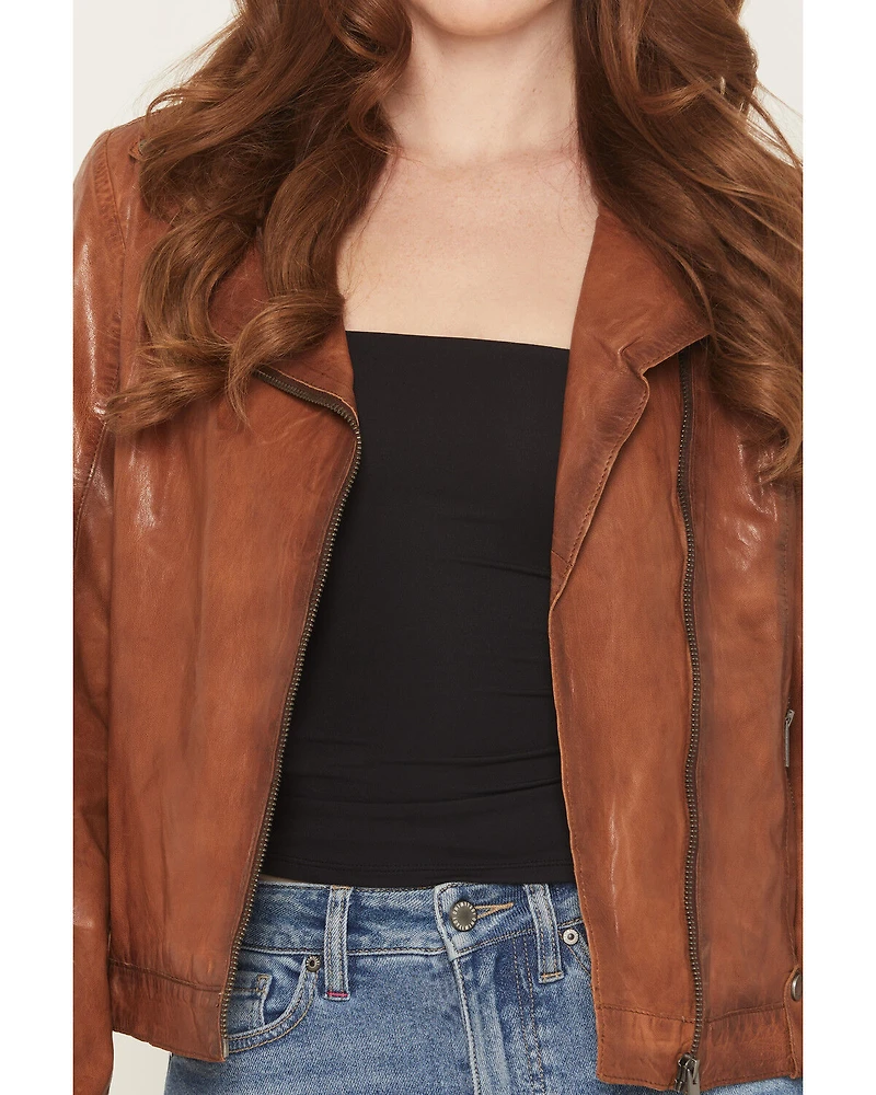 Mauritius Leather Women's Fayola Featherweight Moto Jacket
