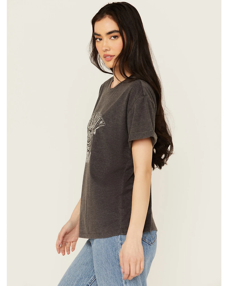 Blended Women's Cowboy Embroidered Graphic T-Shirt