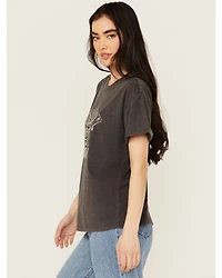 Blended Women's Cowboy Embroidered Graphic T-Shirt