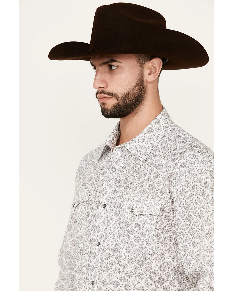 Roper Men's Amarillo Medallion Print Long Sleeve Snap Western Shirt
