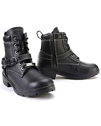 Milwaukee Leather Women's 7" Lace-To-Toe Harness Motorcycle Boots - Round Toe