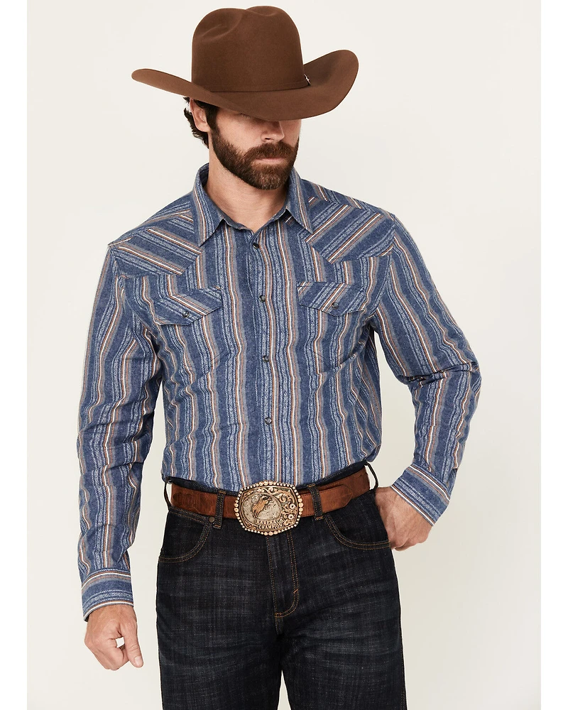 Cody James Men's Alpine Southwestern Striped Long Sleeve Pearl Snap Western Shirt - Big