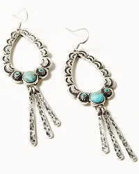 Idyllwind Women's Bellafonte Teardrop Scalloped Earrings