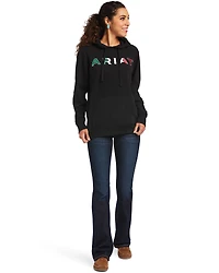 Ariat Women's Mexico Embroidered Logo Pullover Hoodie - Plus