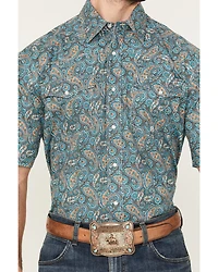 Roper Men's Amarillo Paisley Print Short Sleeve Snap Western Shirt