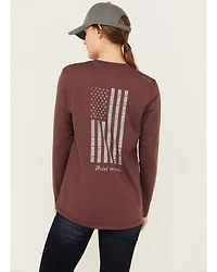 Ariat Women's Rebar Workman Reflective Flag Long Sleeve Tee