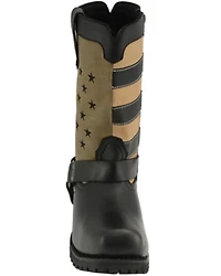 Milwaukee Leather Men's Stars And Stripes Motorcycle Harness Boots - Square Toe