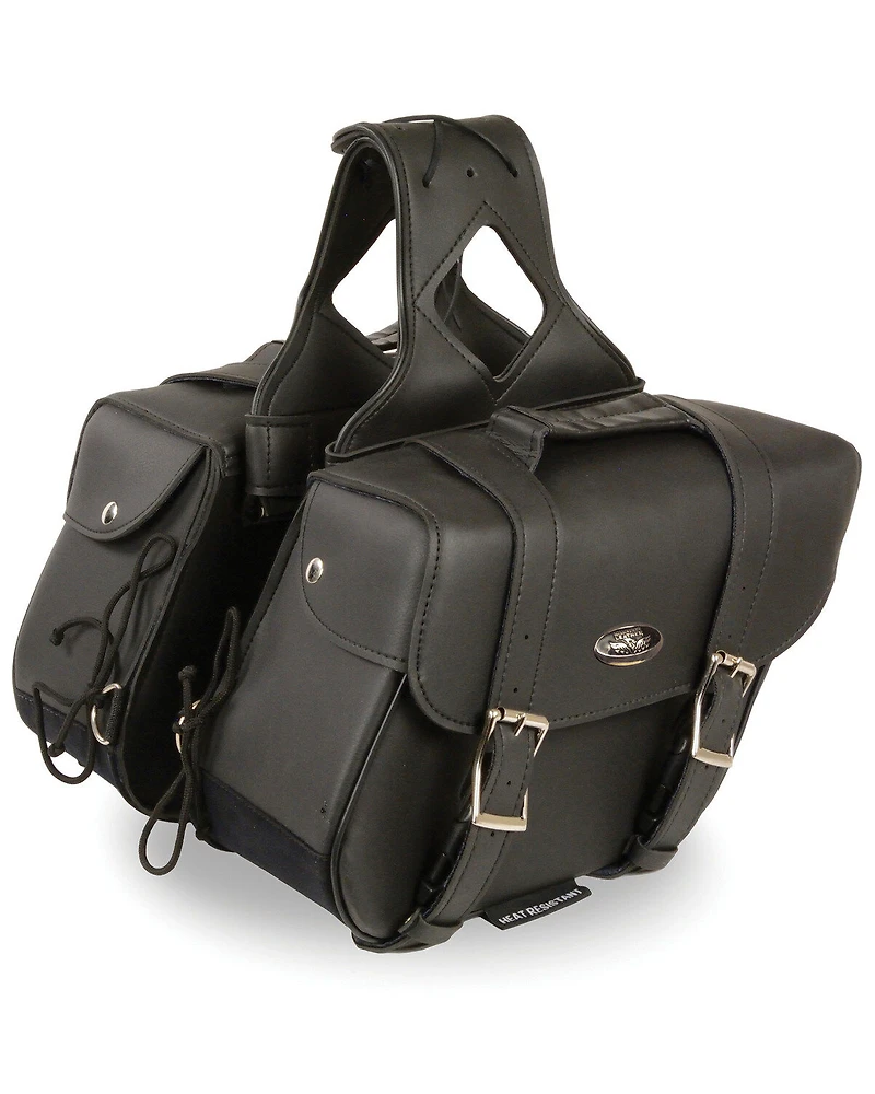 Milwaukee Leather Medium Zip-Off Slanted Throw Over Saddle Bag