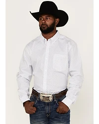 RANK 45® Men's Mash Up Floral Geo Print Long Sleeve Button-Down Western Shirt