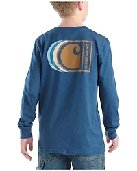 Carhartt Boys' Logo Long Sleeve Graphic Pocket T-Shirt