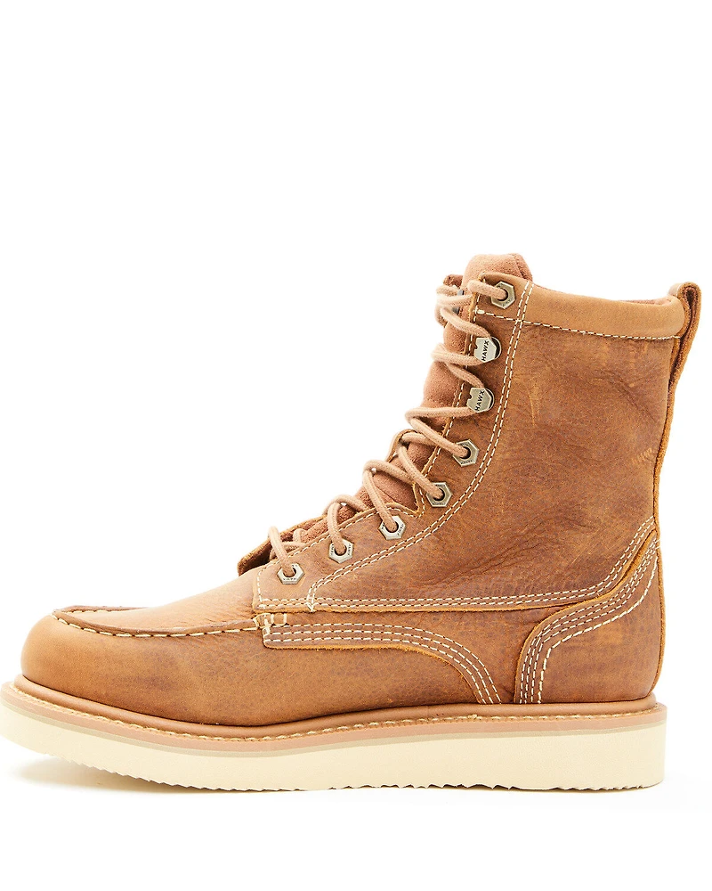 Hawx Men's Brown Wedge Work Boots - Soft Toe