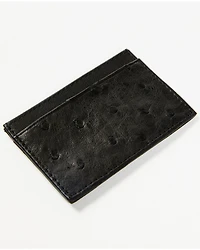 Cody James Men's Exotic Ostrich Leather Credit Card Wallet