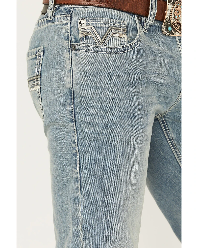 Rock & Roll Denim Men's Pistol Light Wash Straight Leg Jeans