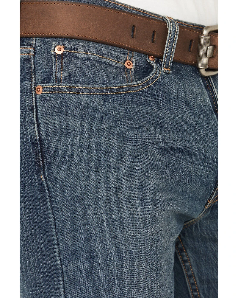 Levi's Men's 514 Medium Wash Straight Stretch Denim Jeans
