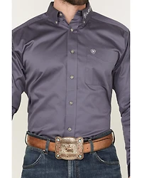 Ariat Men's Team Logo Twill Solid Long Sleeve Button-Down Western Shirt