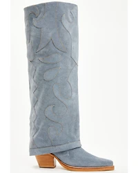 Wonderwest Women's Zendaya Tall Suede Western Boots - Snip Toe