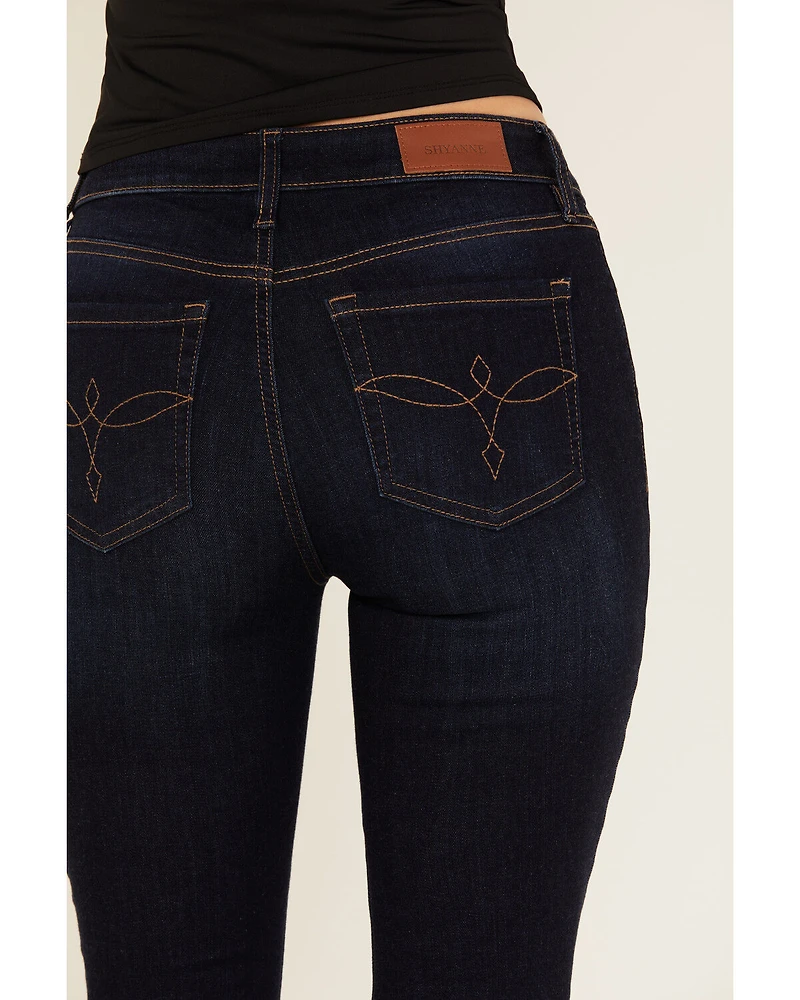 Shyanne Women's Aria Mid Rise Bootcut Stretch Denim Jeans