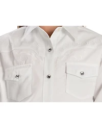 Wrangler Kid's Embroidered Long Sleeve Western Shirt