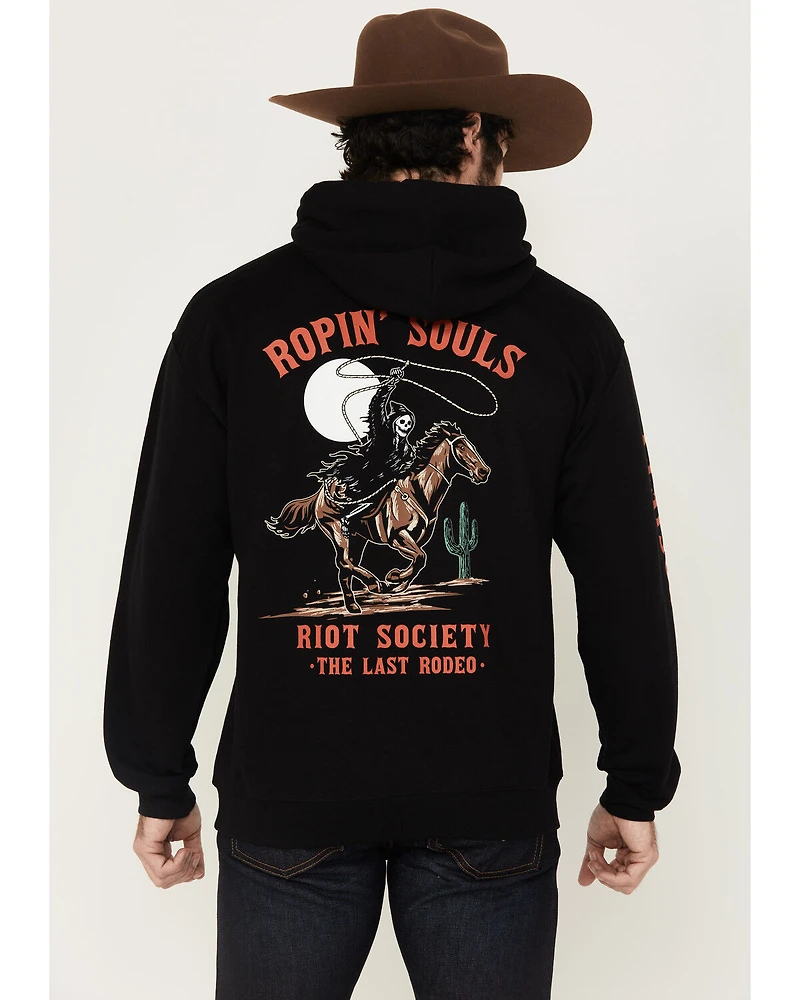 Riot Society Men's Boot Barn Exclusive Ropin' Souls Reaper Graphic Hooded Sweatshirt