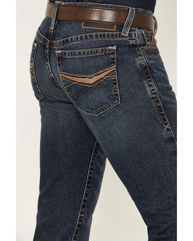 Ariat Men's M7 Keystone Handley Medium Wash Slim Straight Rigid Denim Jeans