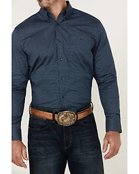 RANK 45® Men's Bandera Mini Geo Print Long Sleeve Button-Down Western Shirt