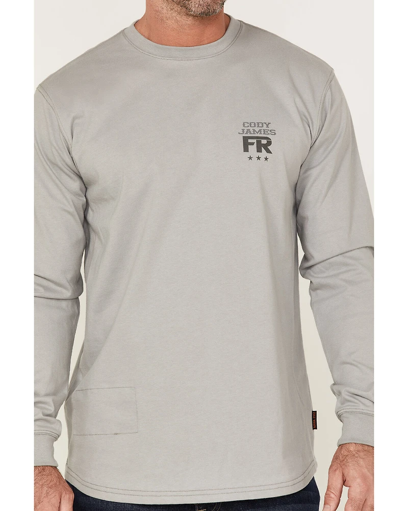 Cody James Men's FR Desperado Skull Graphic Long Sleeve Work T-Shirt