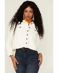 Velvet Heart Women's Jeanie Denim Frayed Hem Jacket