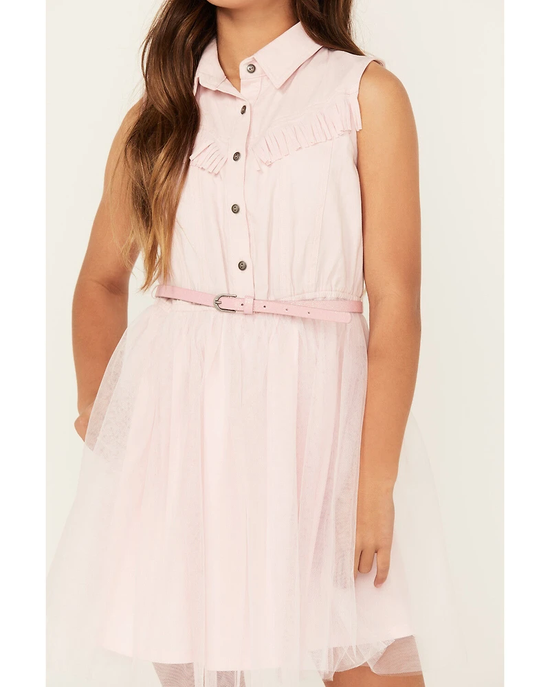 Sugar California Girls' Fringe Tutu Dress