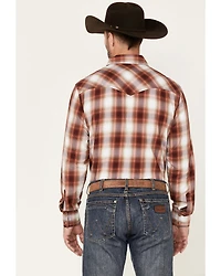 Wrangler Retro Men's Plaid Print Long Sleeve Snap Western Shirt