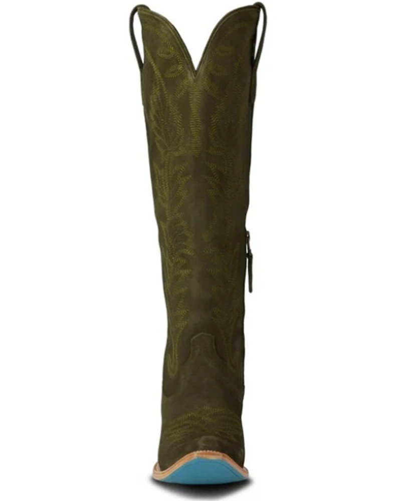 Lane Women's Sandaga Knee High Suede Western Boots - Snip Toe