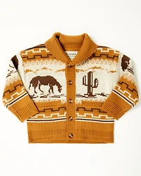 Cody James Toddler Boys' Barney Southwestern Print Button-Down Cardigan