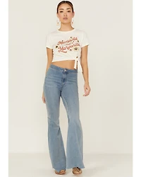 Shyanne Women's Mamacita Needs A Margarita Graphic Tie-Front Short Sleeve Tee