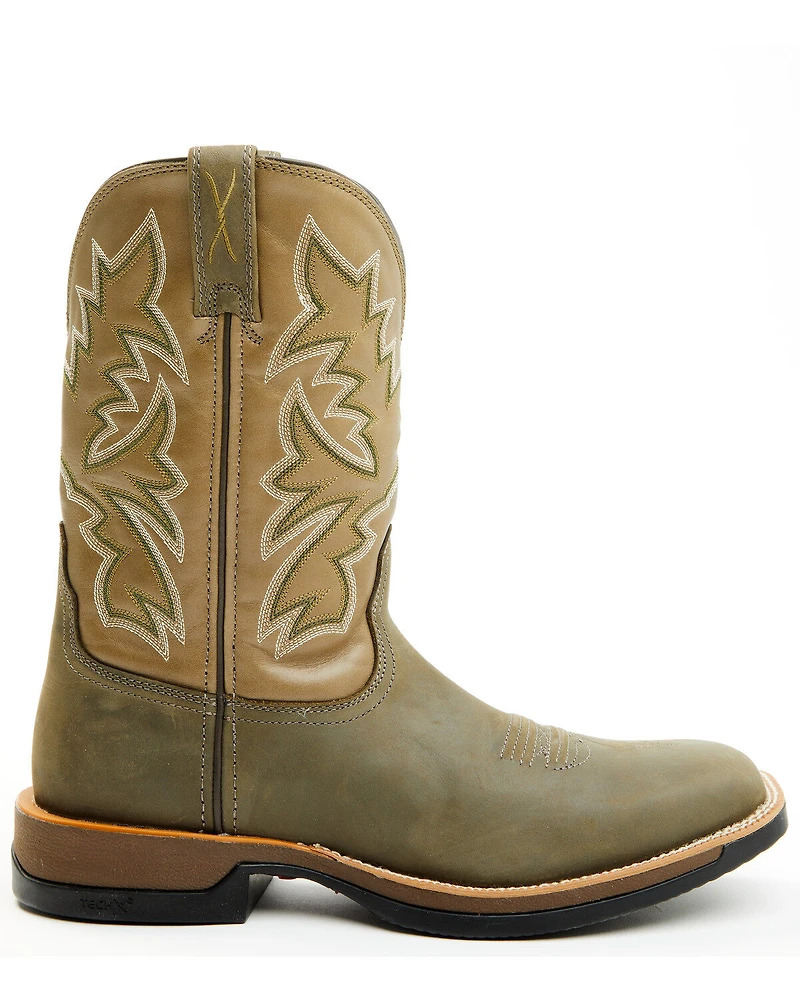 Twisted X Men's 11" Tech X™ Performance Western Boots - Broad Square Toe