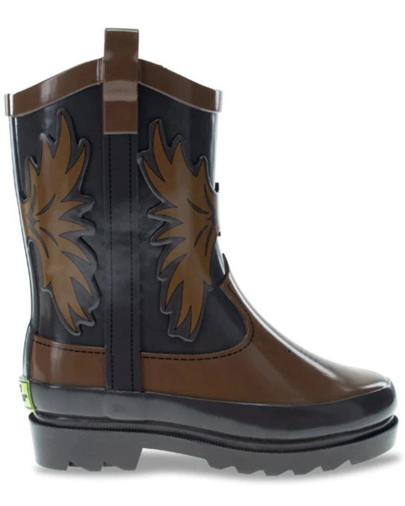 Western Chef Boys' Cowboy Rain Boots - Round Toe