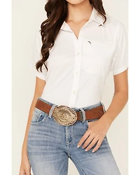 Ariat Women's VentTEK Solid Short Sleeve Button-Down Stretch Western Shirt