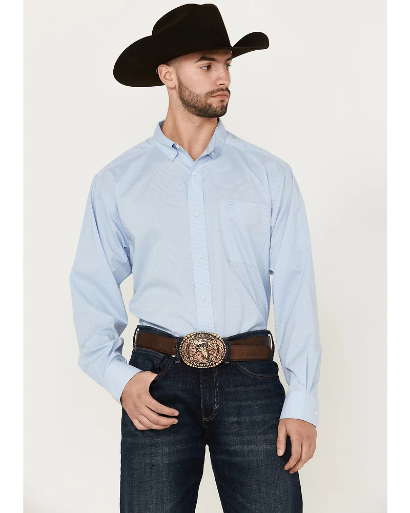 Ariat Men's 360 Airflow Solid Long Sleeve Button-Down Western Shirt