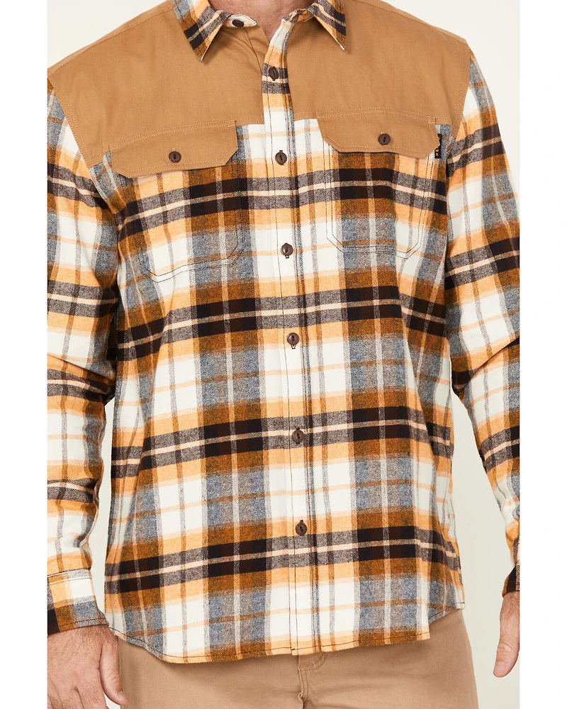 Hawx Men's Wilson Plaid Print Long Sleeve Button-Down Flannel Work Shirt